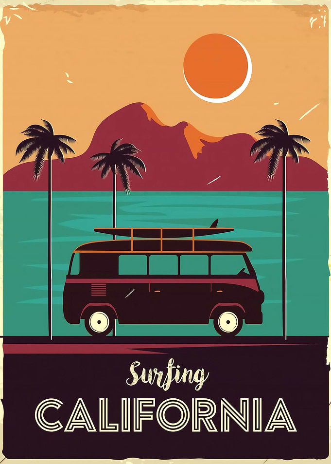 Surfing California