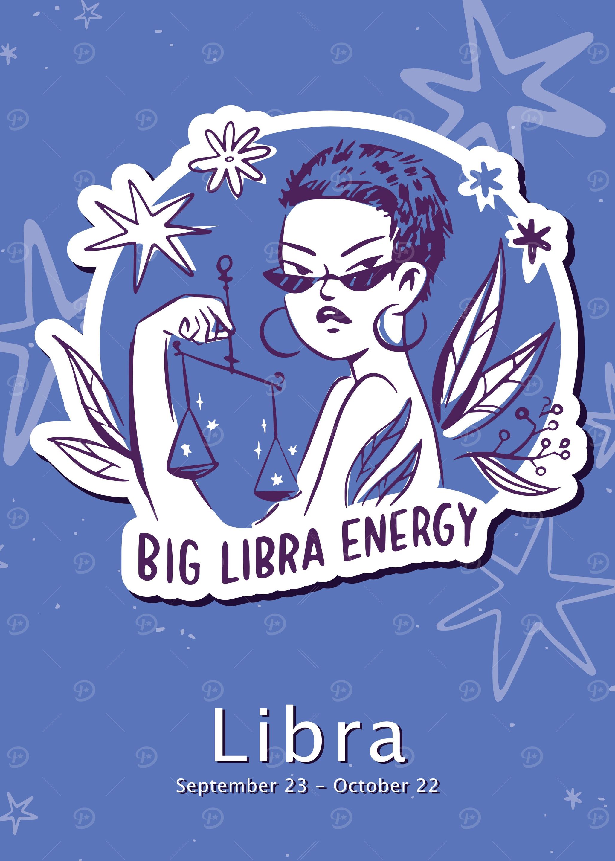 Libra zodiac sign badge