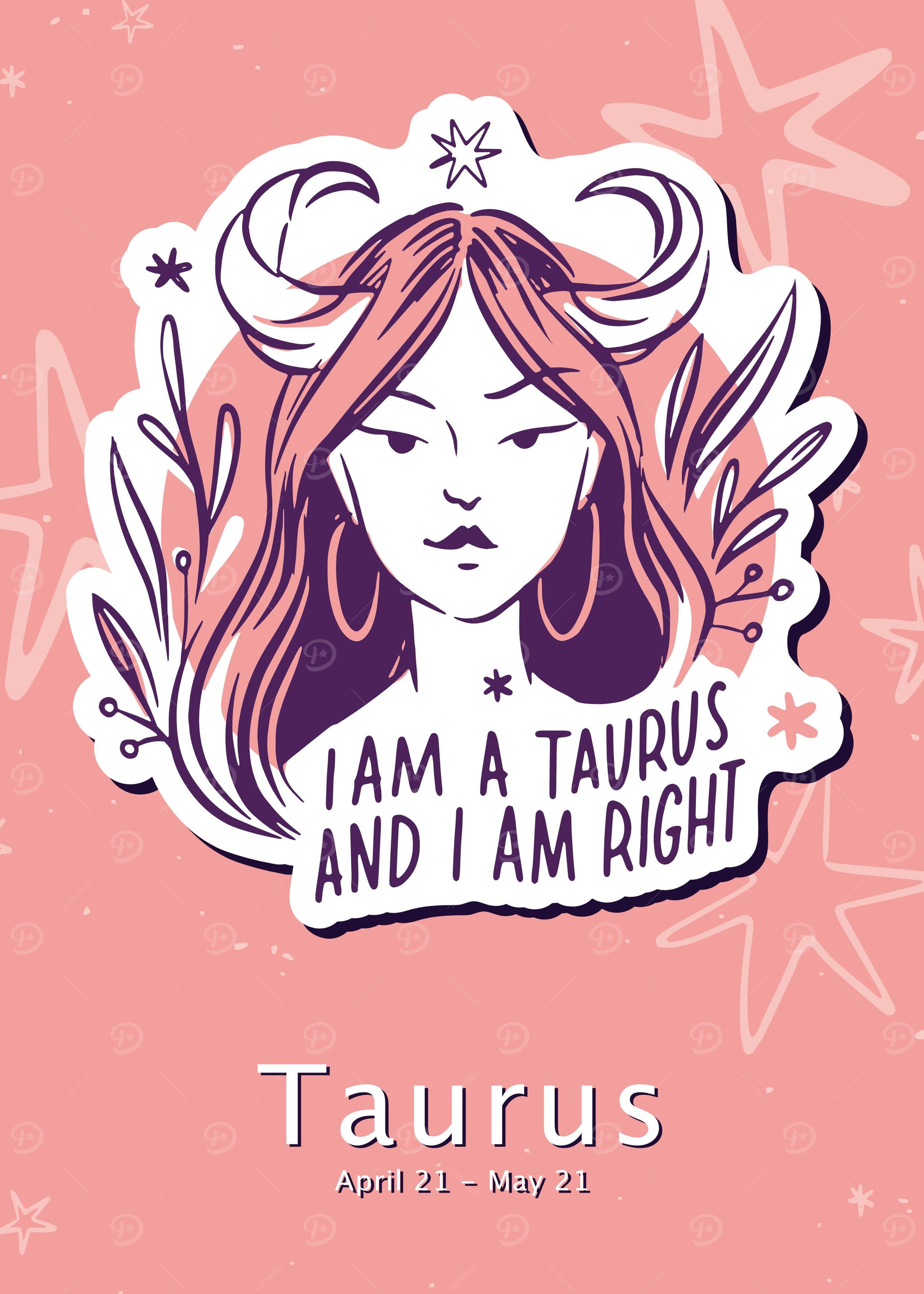 Taurus zodiac sign badge