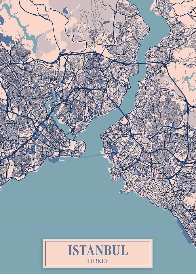 Istanbul Turkey City Map