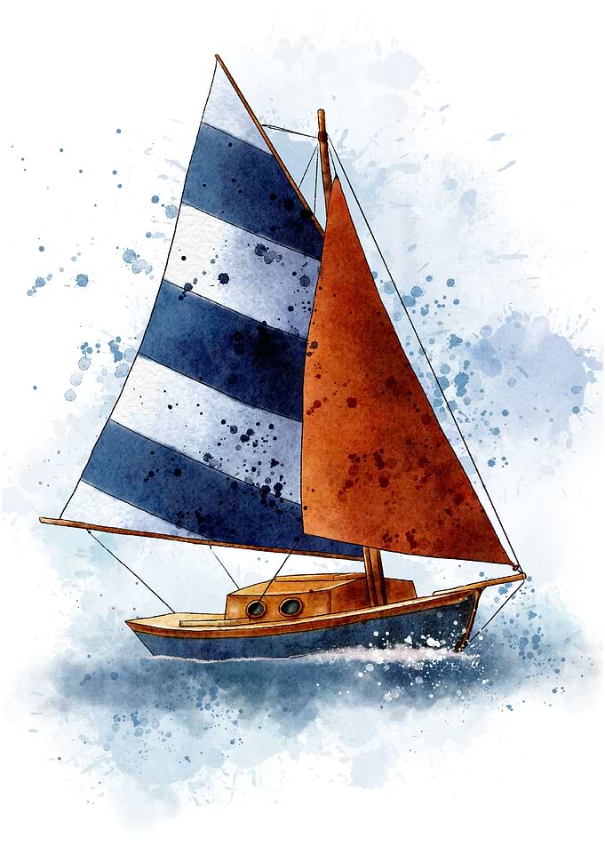 Watercolor Boat