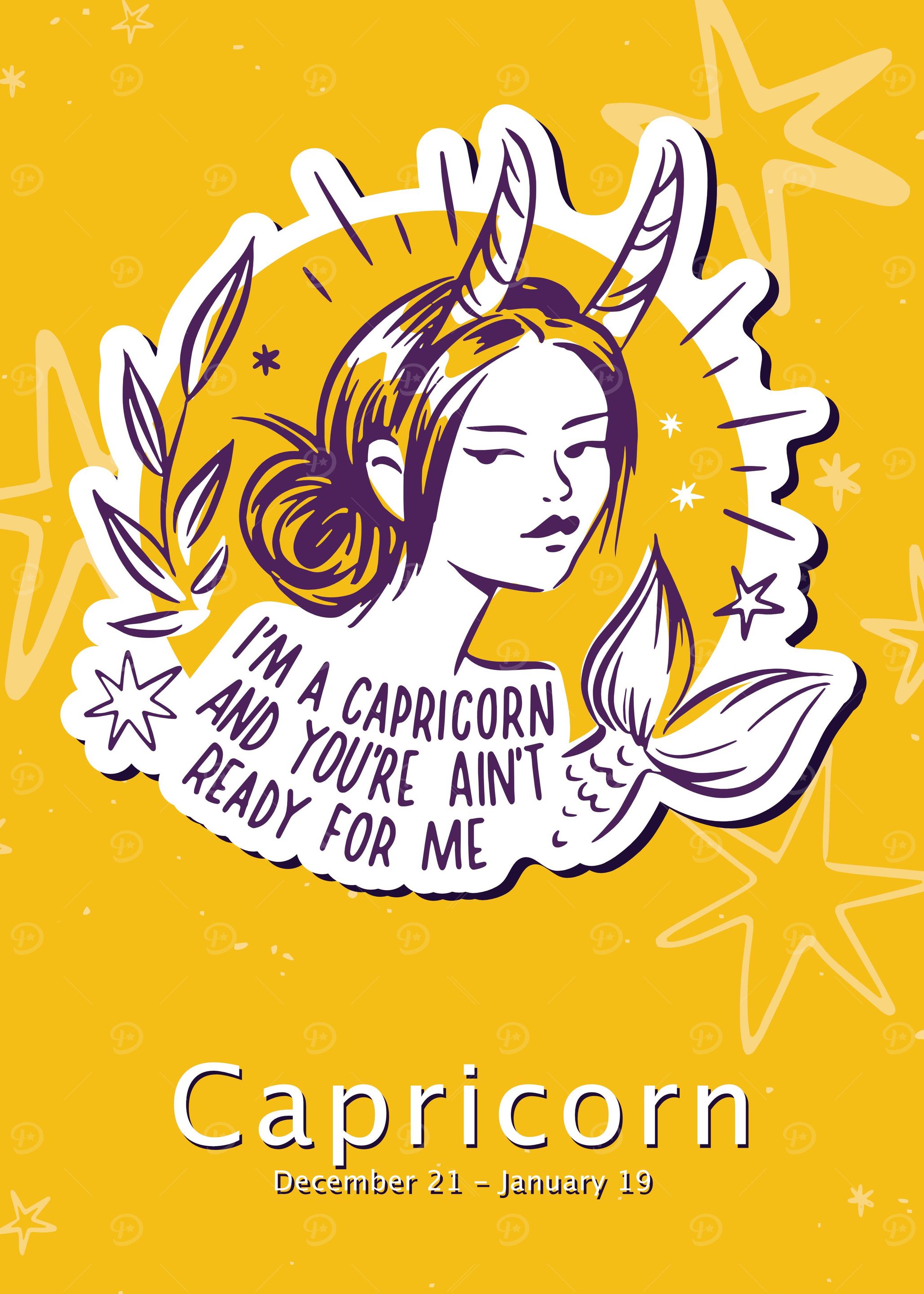 Capricorn zodiac sign badg