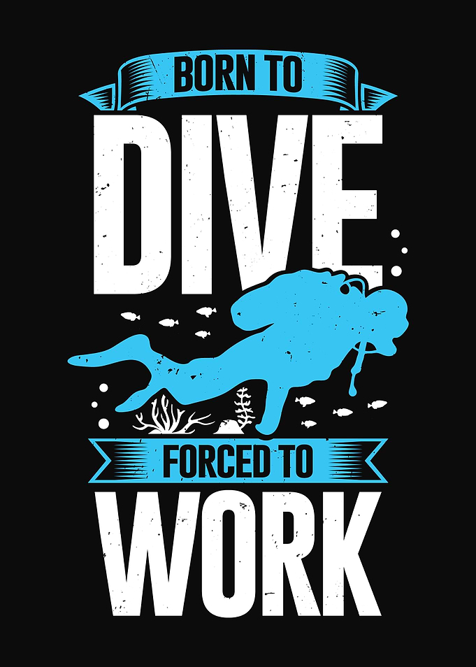 Born To Dive Scuba Diver