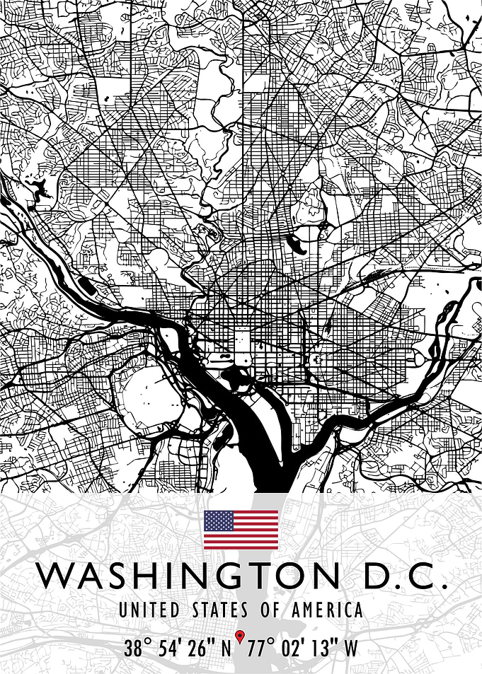 WASHINGTON DC MAP USA