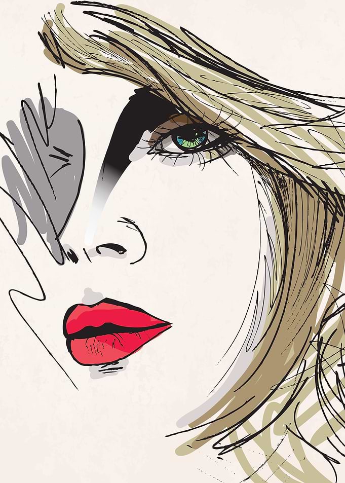Beautiful Woman Sketch Art