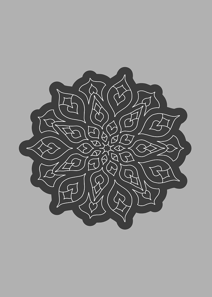 Gray minimal mandala