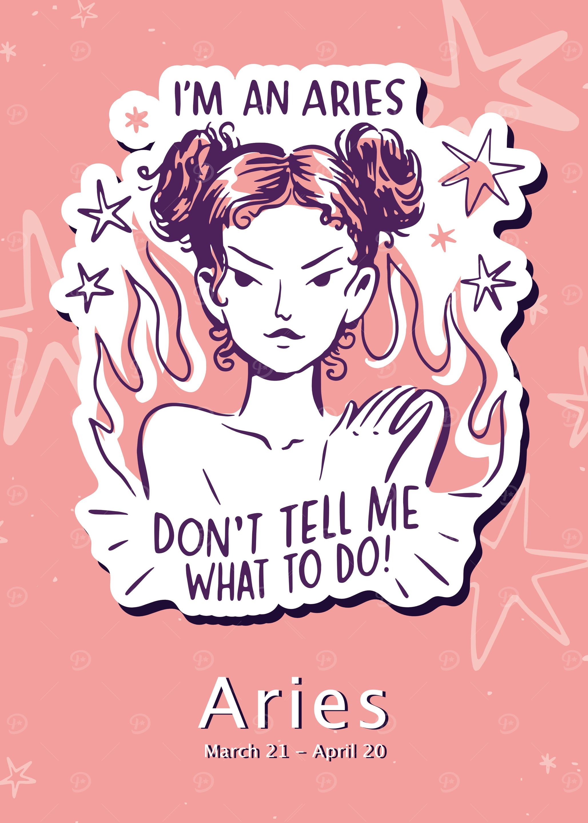 Aries zodiac sign badge