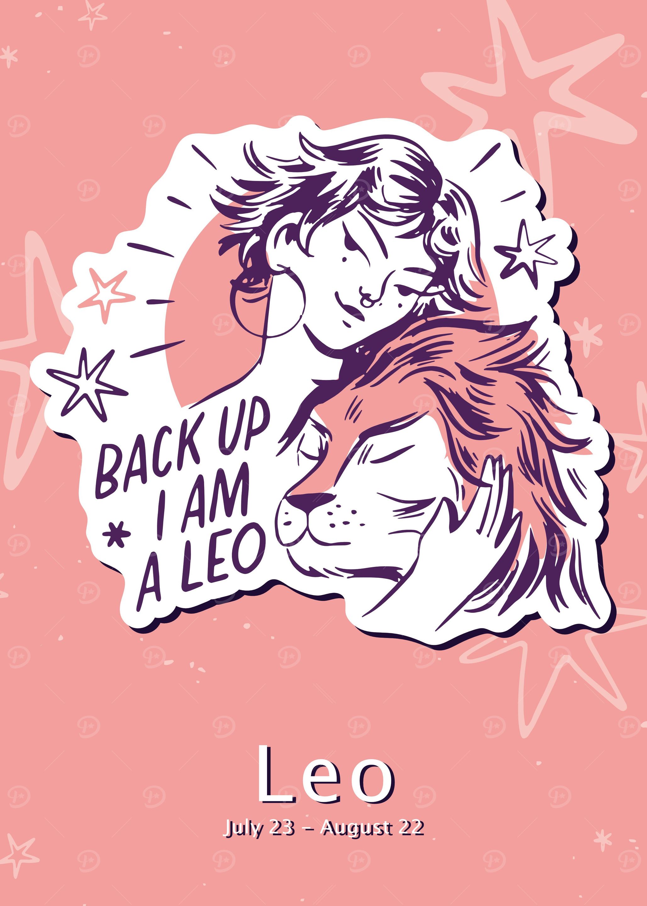 Leo zodiac sign badge
