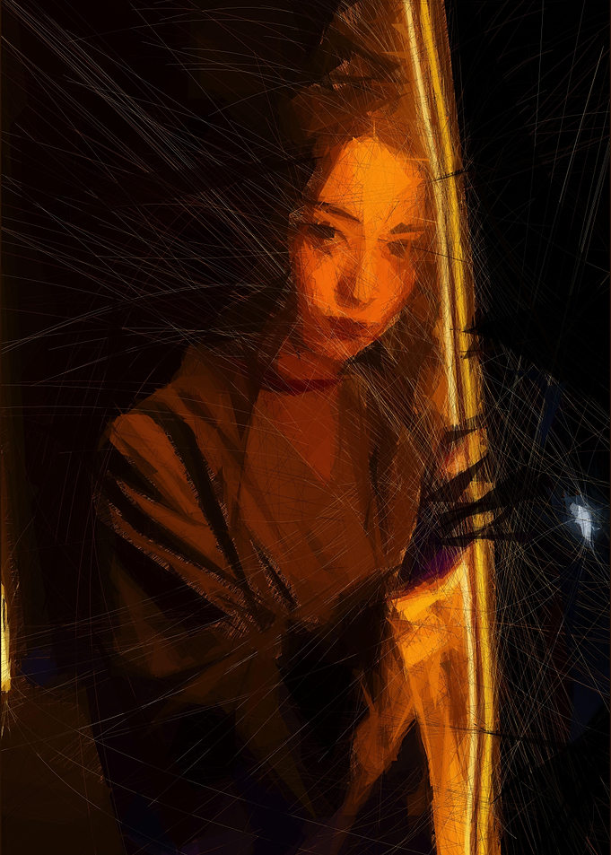 Japanese Girl Strings Fire