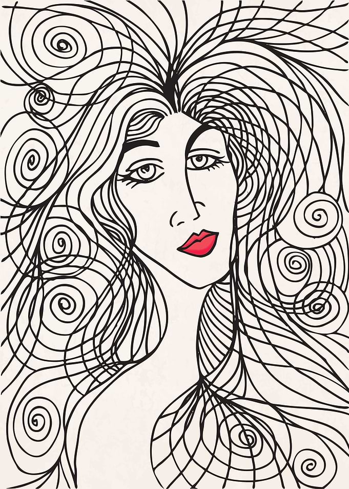 Beautiful Girl Sketch Art