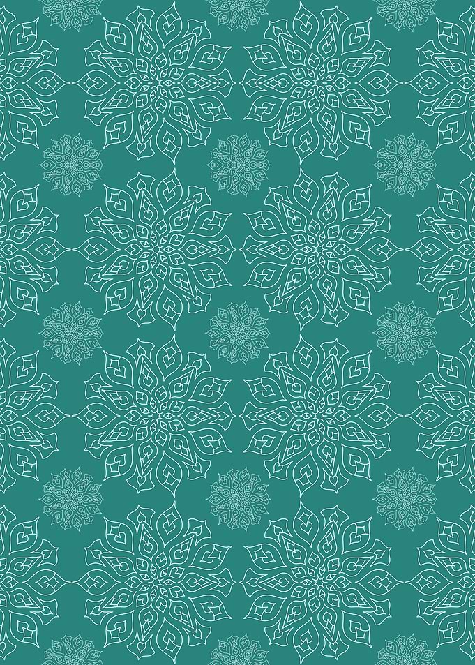 Turquoise lace mandala
