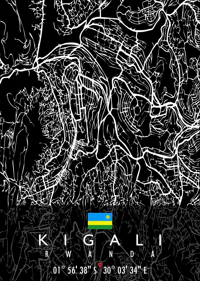 KIGALI MAP RWANDA