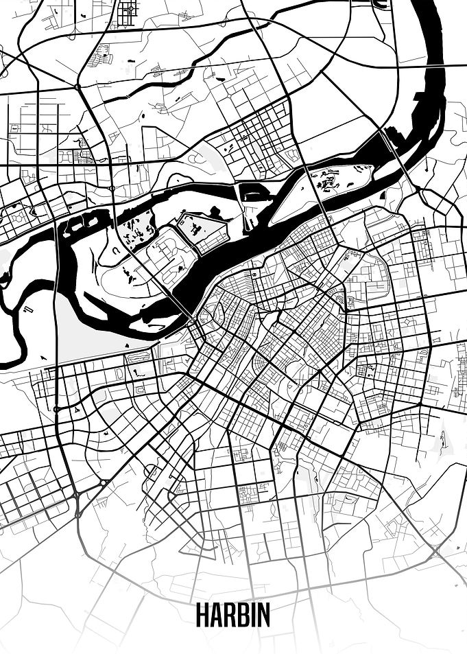 Harbin white map