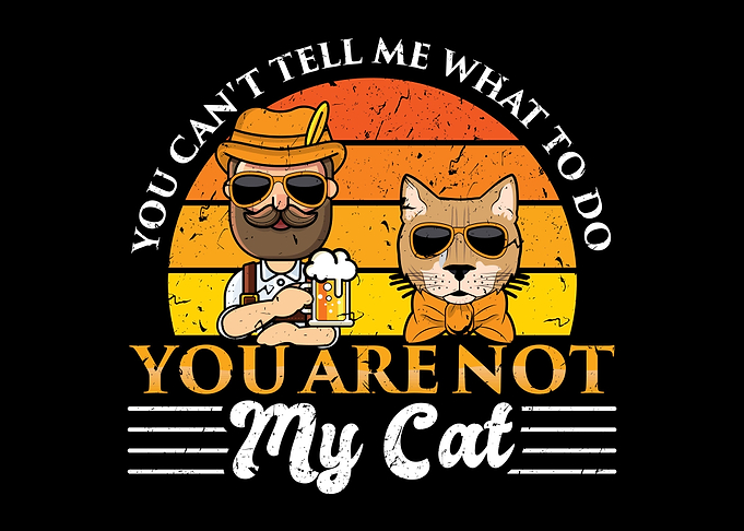 Cat Beer Retro Dad