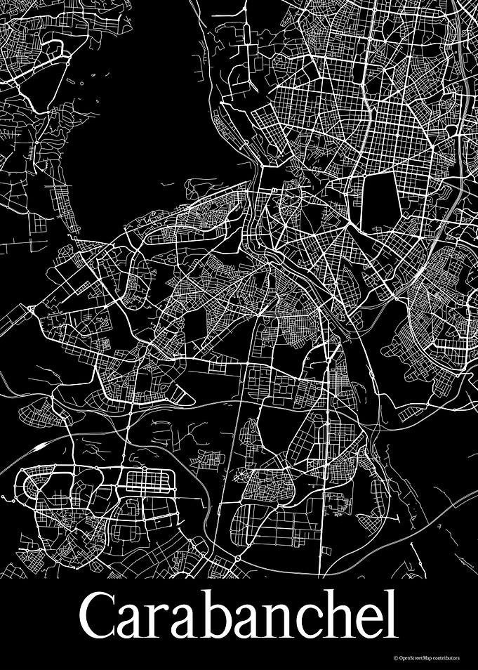 Carabanchel Black Map