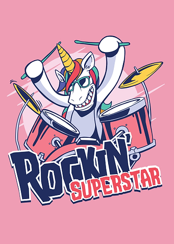 Unicorn drummer rockstar