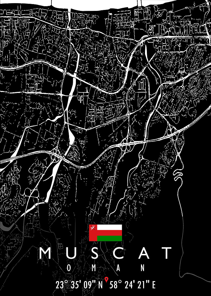 MUSCAT MAP OMAN
