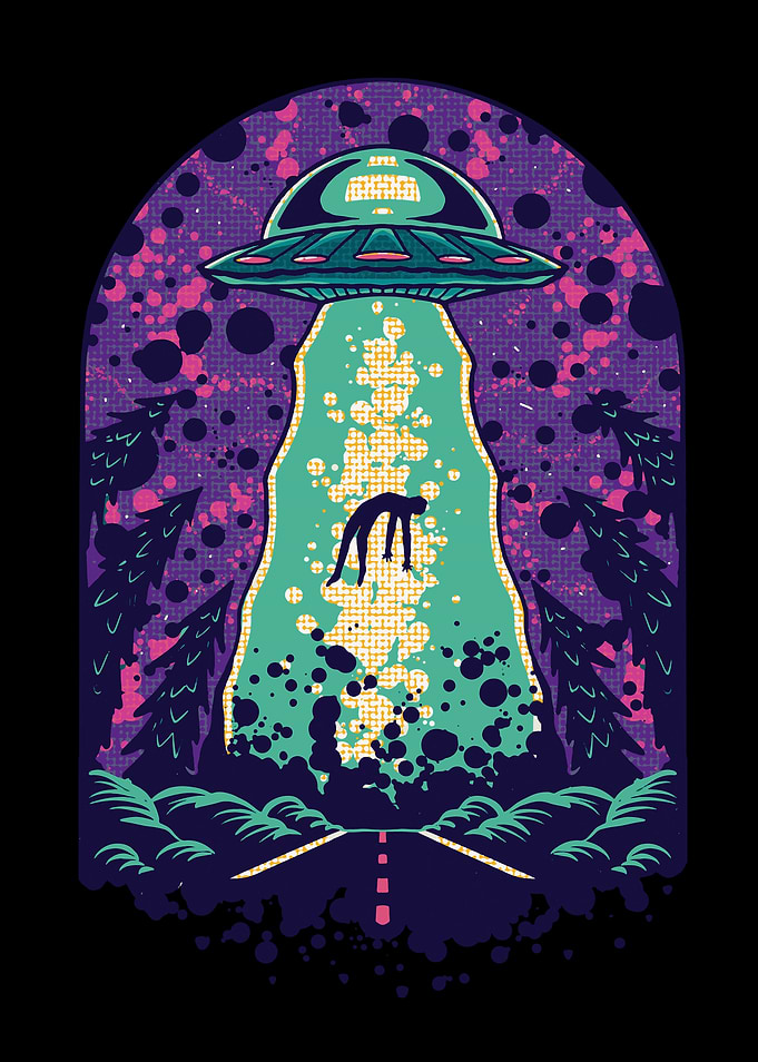 Alien Abduction vaporwave