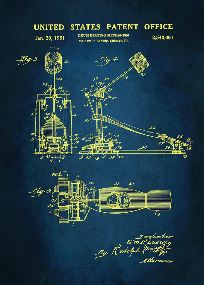 20 Bass Drum Pedal Patent