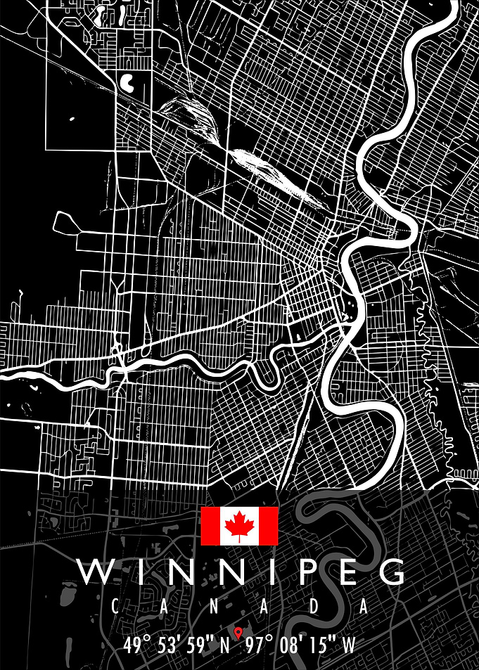 WINNIPEG MAP CANADA