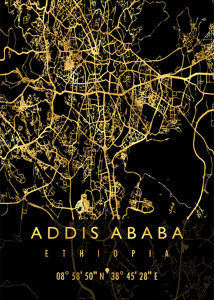 ADDIS ABABA MAP ETHIOPIA