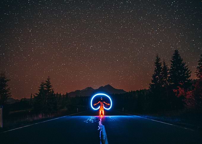 Long time exposure night