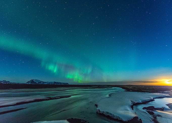Nordic lights winter