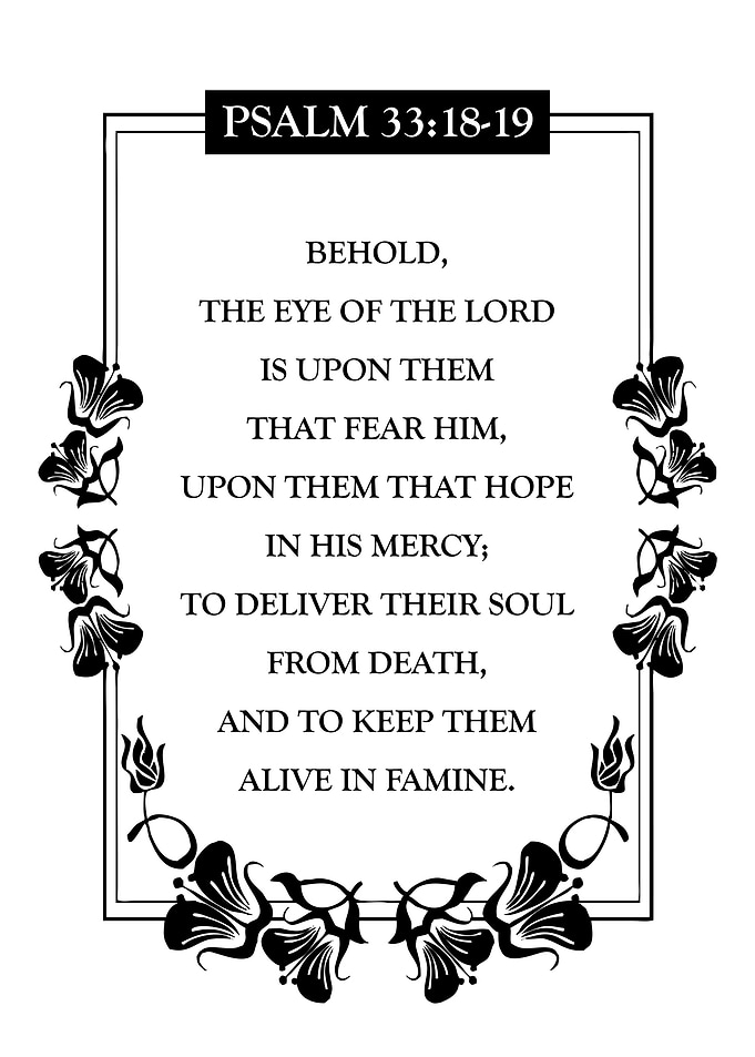 Psalm 33 18 19