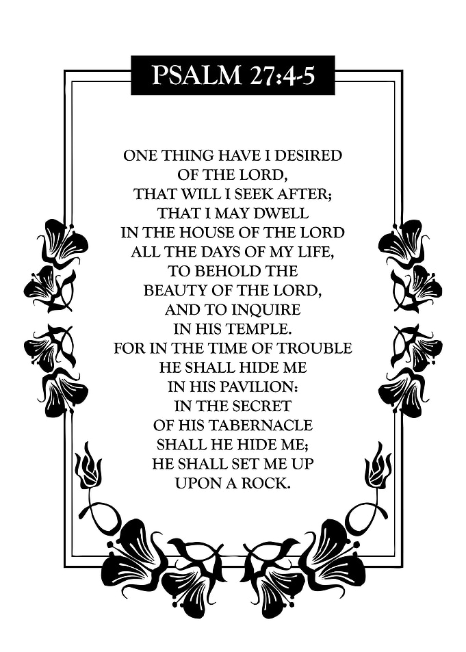 Psalm 27 4 5