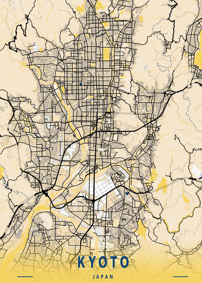 Kyoto Japan City Map