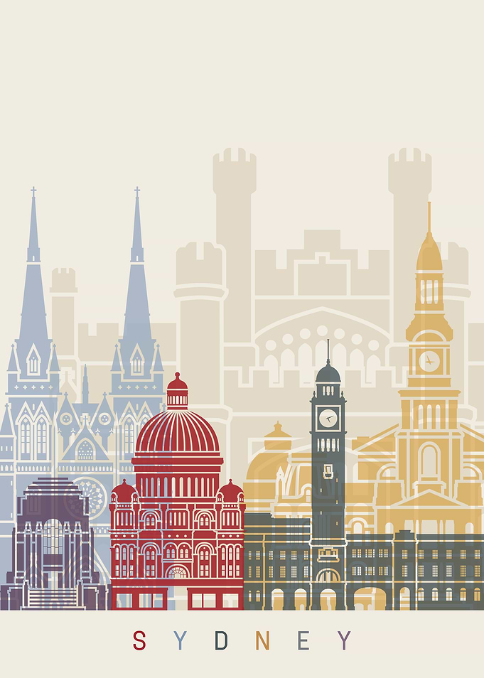 Sydney skyline poster