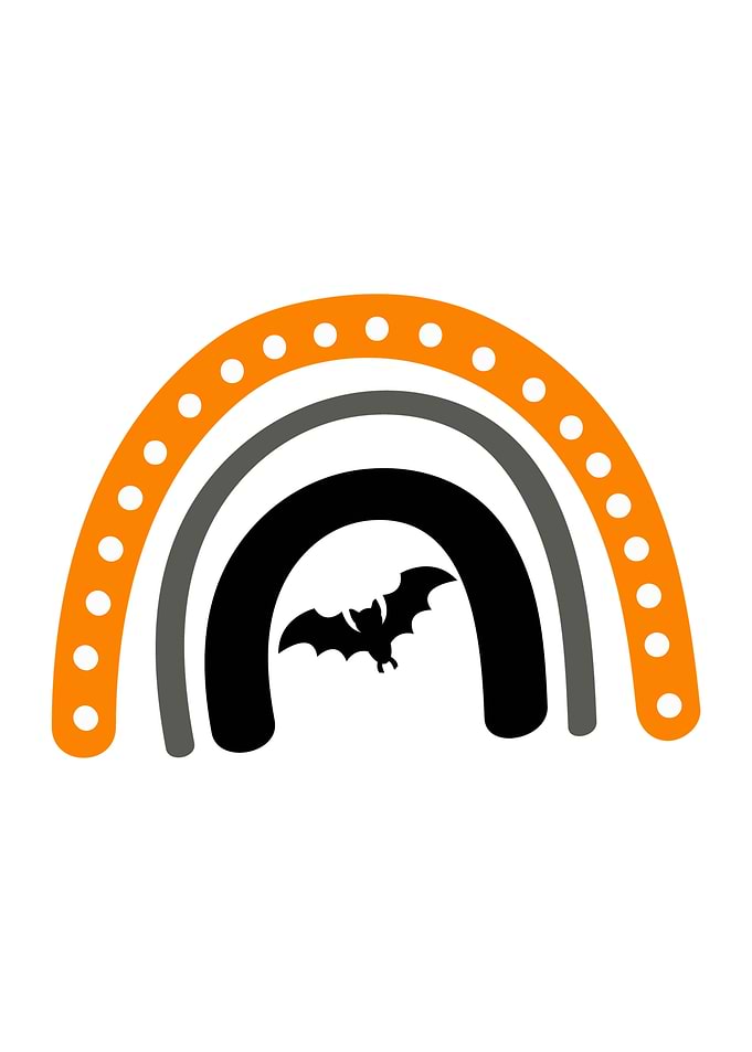 Halloween Rainbow Bat