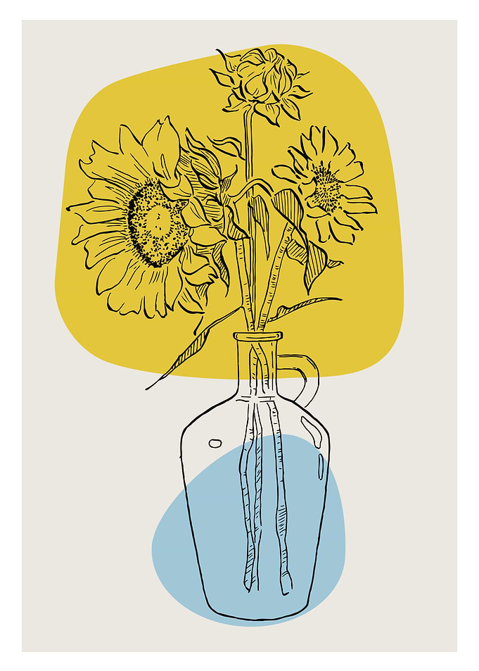 Sunflower Vase