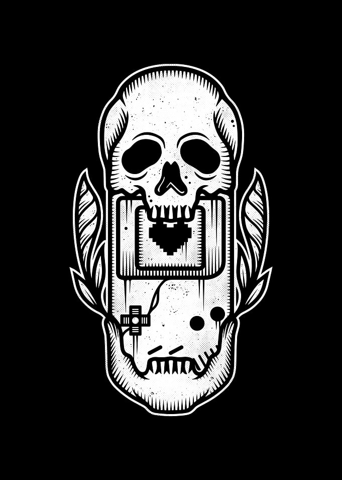 Game Over Death Tattoo Art