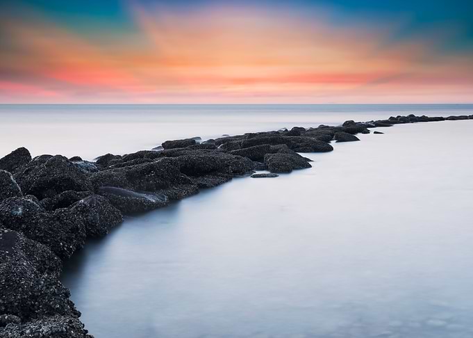 Sunset on the sea