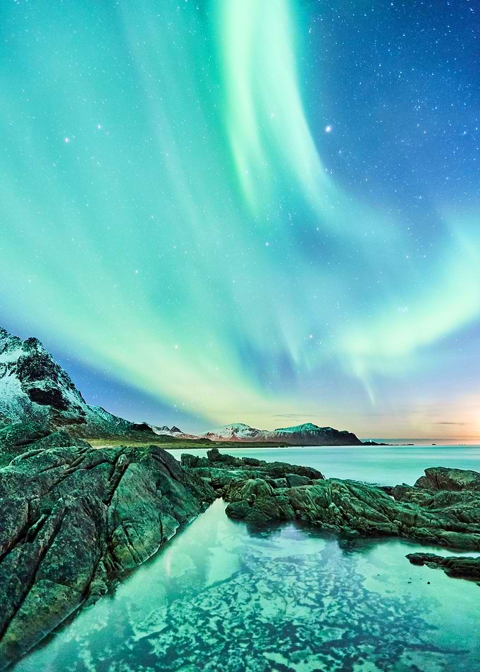 Nordic lights winter