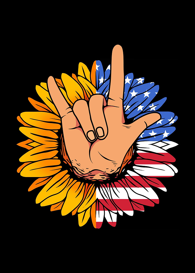 Sign Language US Flag