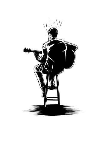 Guitar silhouette