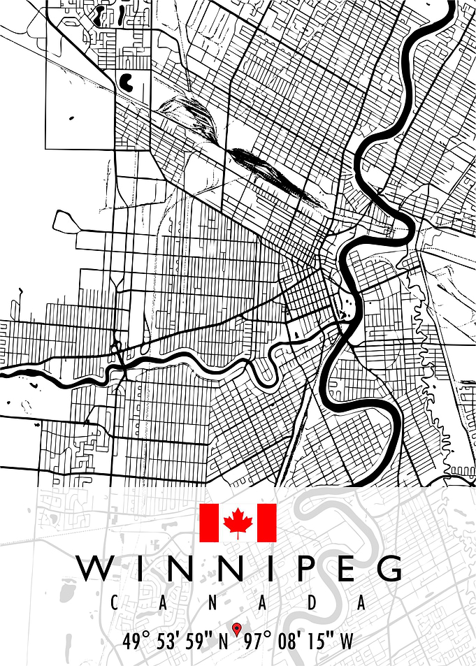 WINNIPEG MAP CANADA
