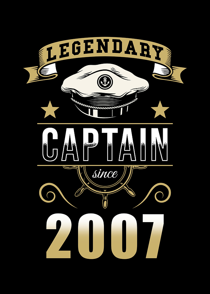 Captain Boat Birthday Gift