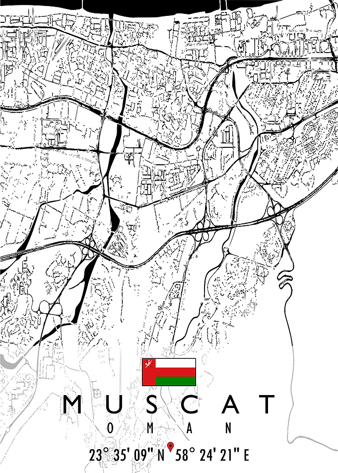 MUSCAT MAP OMAN