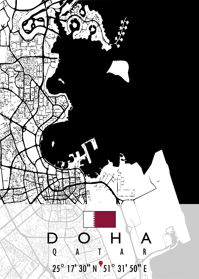 DOHA MAP QATAR