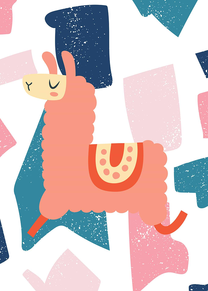 Cute Illustration Llama 3