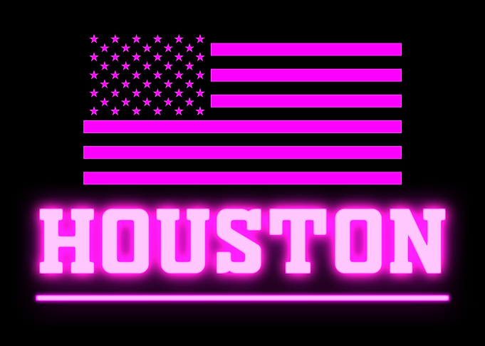 HOUSTON USA PINK NEON