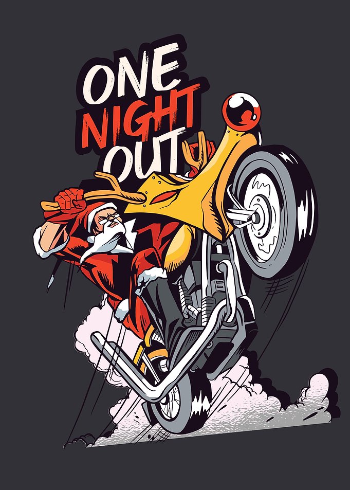 Santa Motor biker drifting