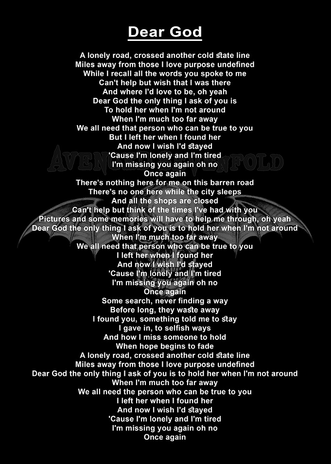 Lyric Avenged sevenfold