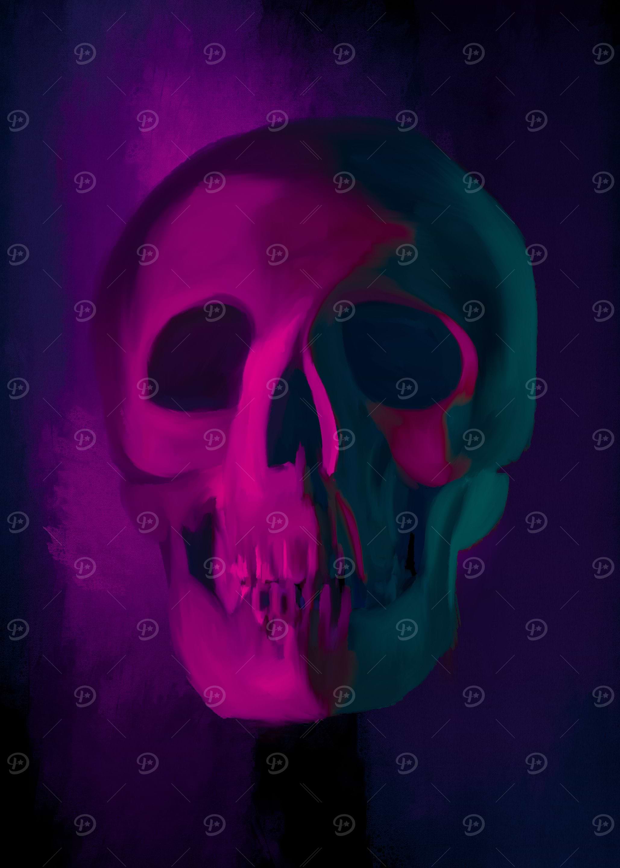 Purple skull 2