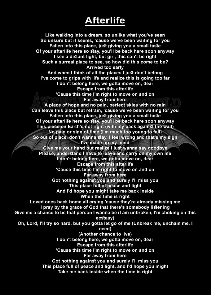 Lyric Avenged sevenfold