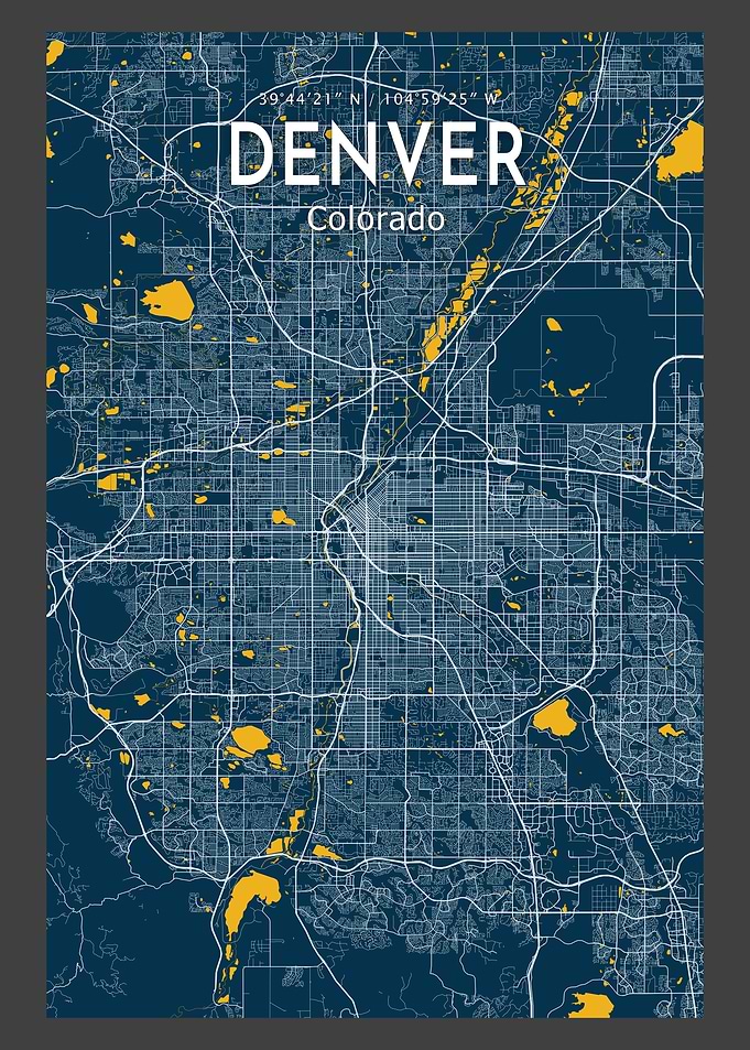Denver Map Poster Denver