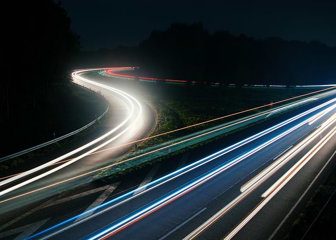 Highway at night